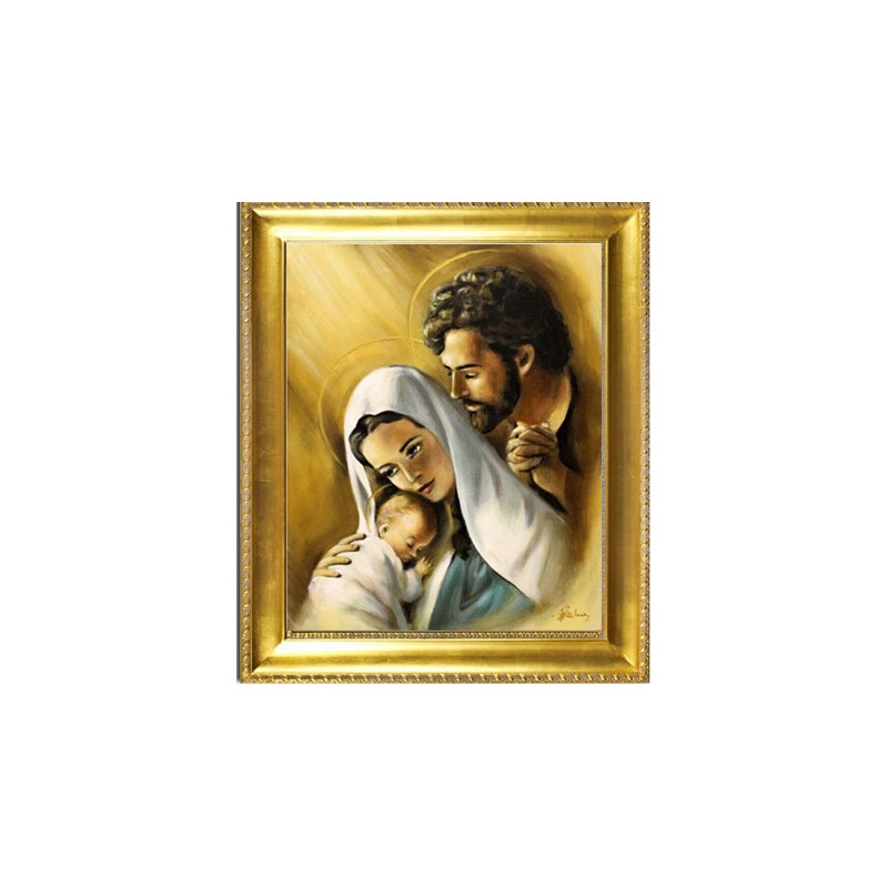  Obraz Świętej Rodziny na ślub 54x64 cm malowany na płótnie olejny