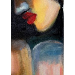 Obraz olejny ręcznie malowany 90x120cm Kobieta w białej sukience