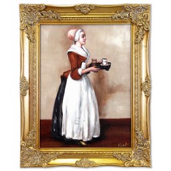 Obraz olejny ręcznie malowany Jean Etienne Liotard Dziewczyna z czekoladą kopia