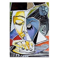  Obraz olejny ręcznie malowany na płótnie 50x70cm Pablo Picasso Głowa czytającej kobiety kopia