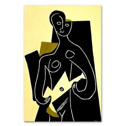 Obraz malowany Pablo Picasso Kobieta z gitarą 80x120cm