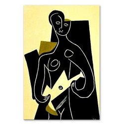 Obraz olejny ręcznie malowany na płótnie 60x90cm Pablo Picasso Kobieta z gitarą kopia