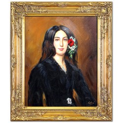 Obraz olejny ręcznie malowany 54x64 Portret George Sand