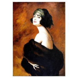 Obraz malowany Tadeusz Styka Pola Negri 60x90cm