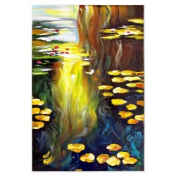 Obraz olejny ręcznie malowany Claude Monet Nenufary 120x180cm