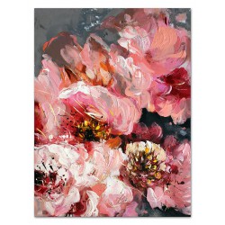  Obraz olejny ręcznie malowany 90x120cm Różowe róże