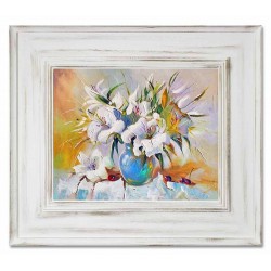  Obraz olejny ręcznie malowany Kwiaty 66x76cm