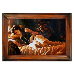  Obraz olejny ręcznie malowany Kobieta 106x156cm