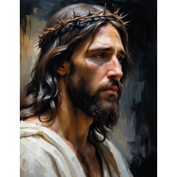  Obraz na płótnie 40x60 cm Jezus Chrystus w koronie cierniowej