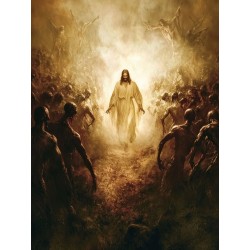  Obraz na płótnie 40x60 cm Jezus Chrystus Zstąpienie do piekieł