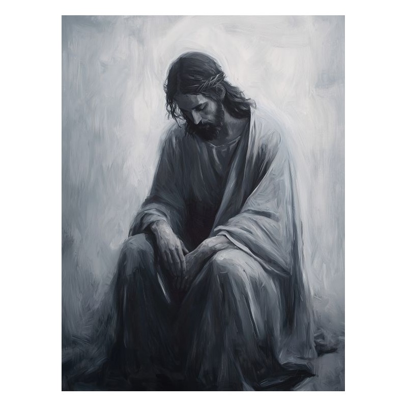  Obraz na płótnie 40x60 cm Jezus Chrystus podczas modlitwy
