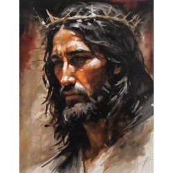  Obraz na płótnie 40x60 cm Jezus Chrystus w koronie cierniowej