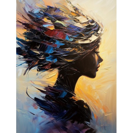  Obraz na płótnie 40x60 cm Kobieta w zamyśleniu