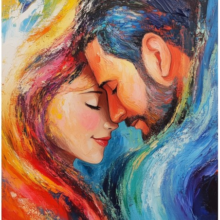  Obraz na płótnie 60x60 cm Para Zakochanych