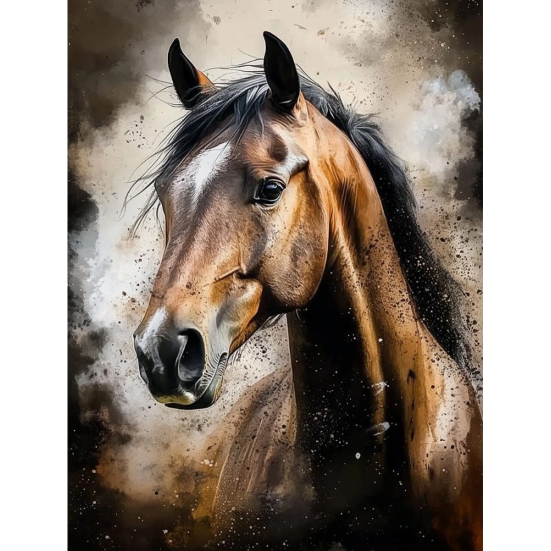  Obraz na płótnie 40x60 cm Gniady koń