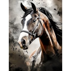  Obraz na płótnie 40x60 cm Gniady koń