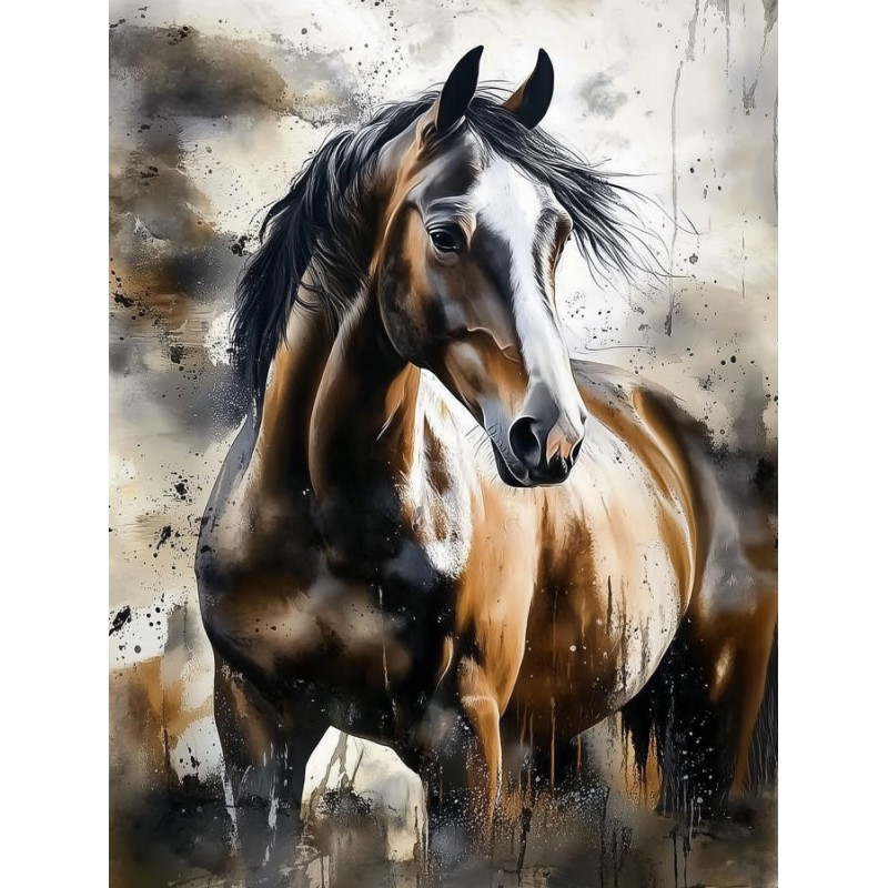  Obraz na płótnie 40x60 cm Gniady koń