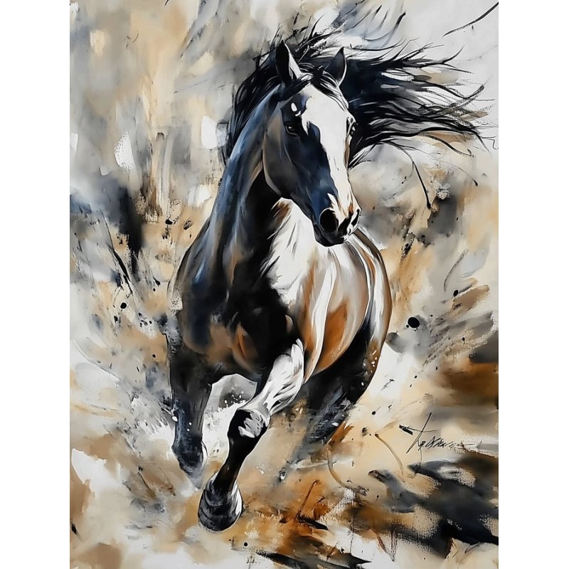  Obraz na płótnie 40x60 cm Biały koń