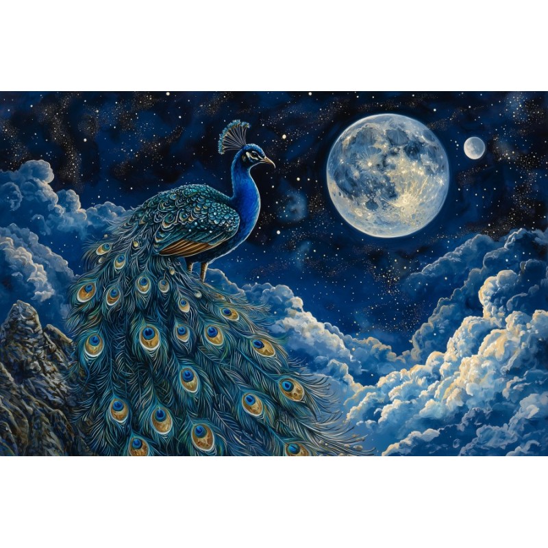  Obraz na płótnie 45x60 cm Paw
