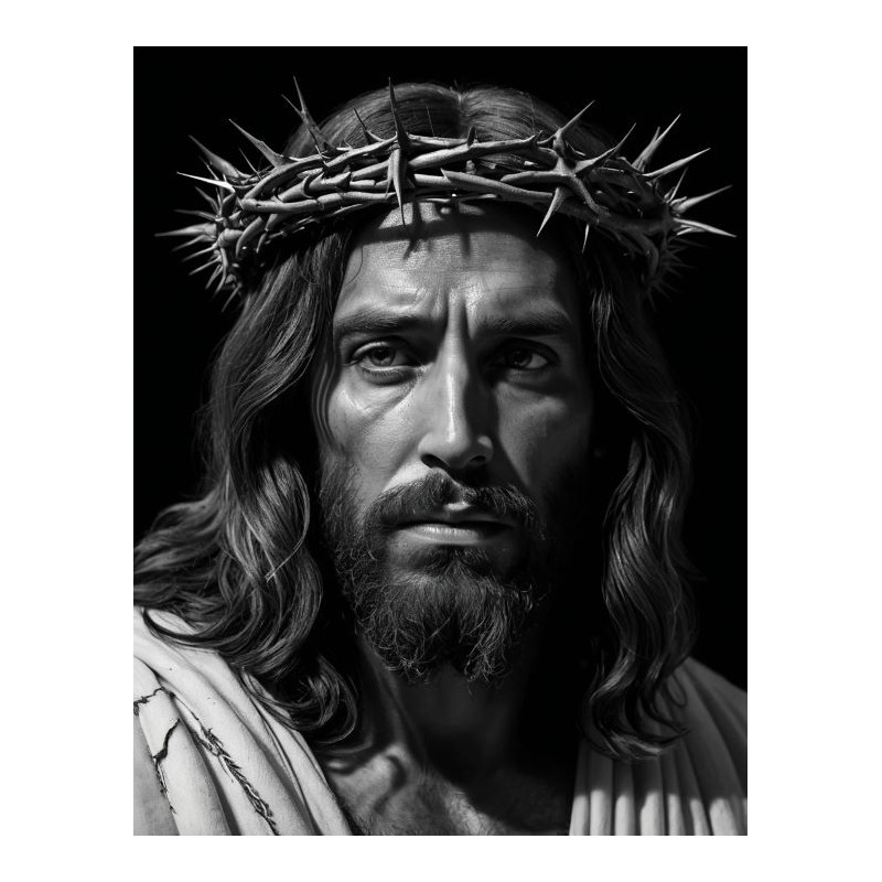 Obraz na płótnie 40x60 cm Jezus Chrystus w koronie cierniowej