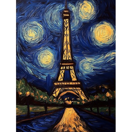  Obraz na płótnie 40x60 cm Nocny Paryż