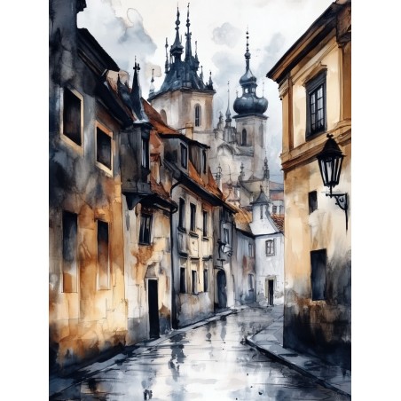  Obraz na płótnie 40x60 cm Miejska alejka