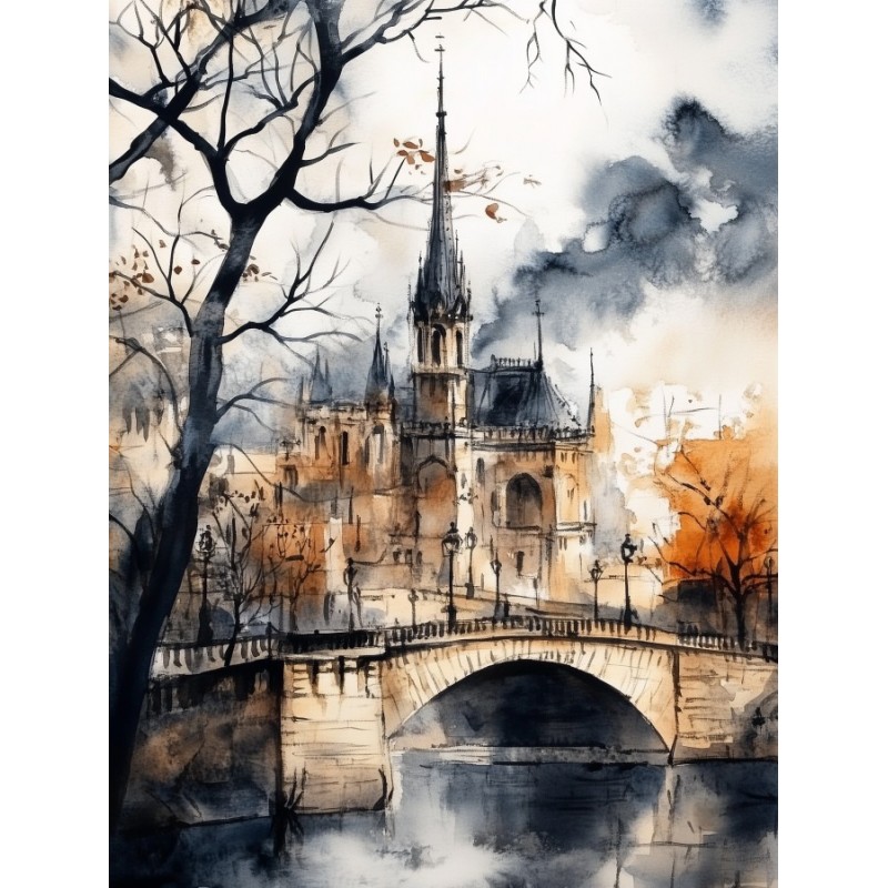  Obraz na płótnie 40x60 cm Miejska alejka