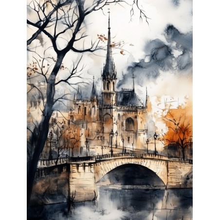  Obraz na płótnie 40x60 cm Miejska alejka