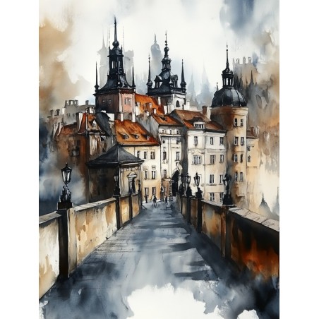  Obraz na płótnie 40x60 cm Miejska alejka