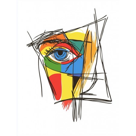  Obraz na płótnie 40x60 cm Twarz Abstrakcja