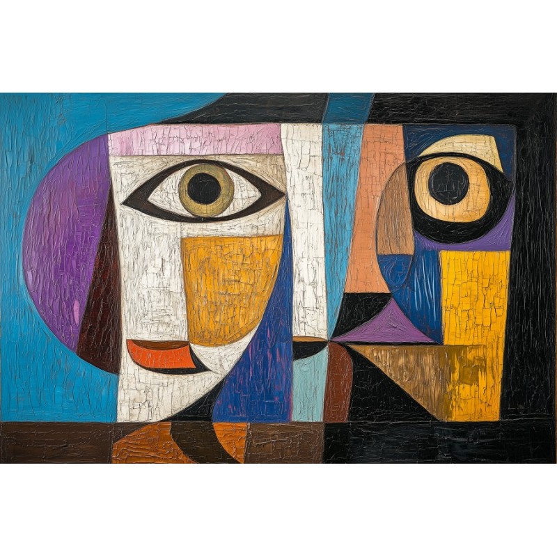  Obraz na płótnie 45x60 cm Twarze Abstrakcja