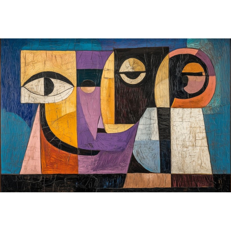  Obraz na płótnie 45x60 cm Twarze Abstrakcja