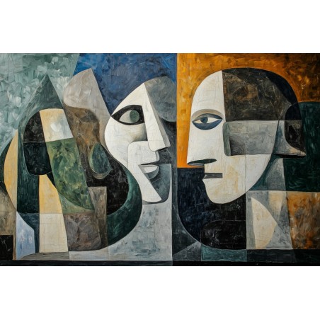  Obraz na płótnie 45x60 cm Kamienne Twarze Abstrakcja