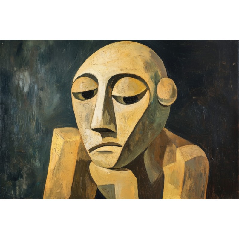  Obraz na płótnie 45x60 cm Kamienny człowiek