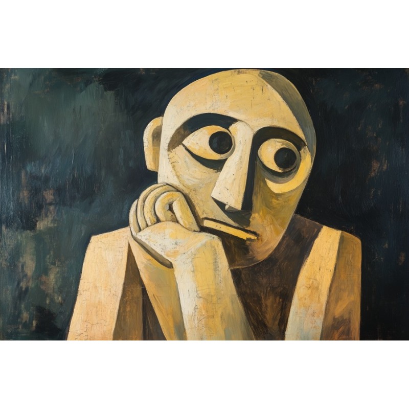  Obraz na płótnie 45x60 cm Kamienny człowiek