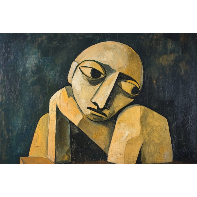  Obraz na płótnie 45x60 cm Kamienny człowiek