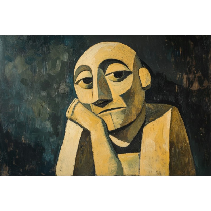  Obraz na płótnie 45x60 cm Kamienny człowiek