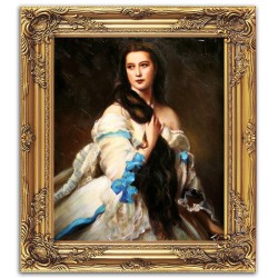  Obraz olejny ręcznie malowany 53x64cm Franz Xaver Winterhalter Portret Madam RIMSKY-KORSAKOV