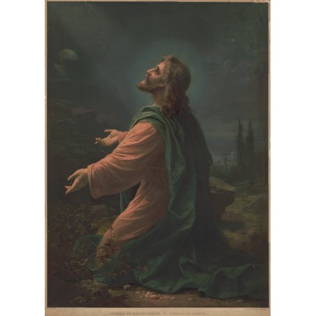  Obraz na płótnie 50x70cm Hans Zatzka Jezus Chrystus na górze oliwnej