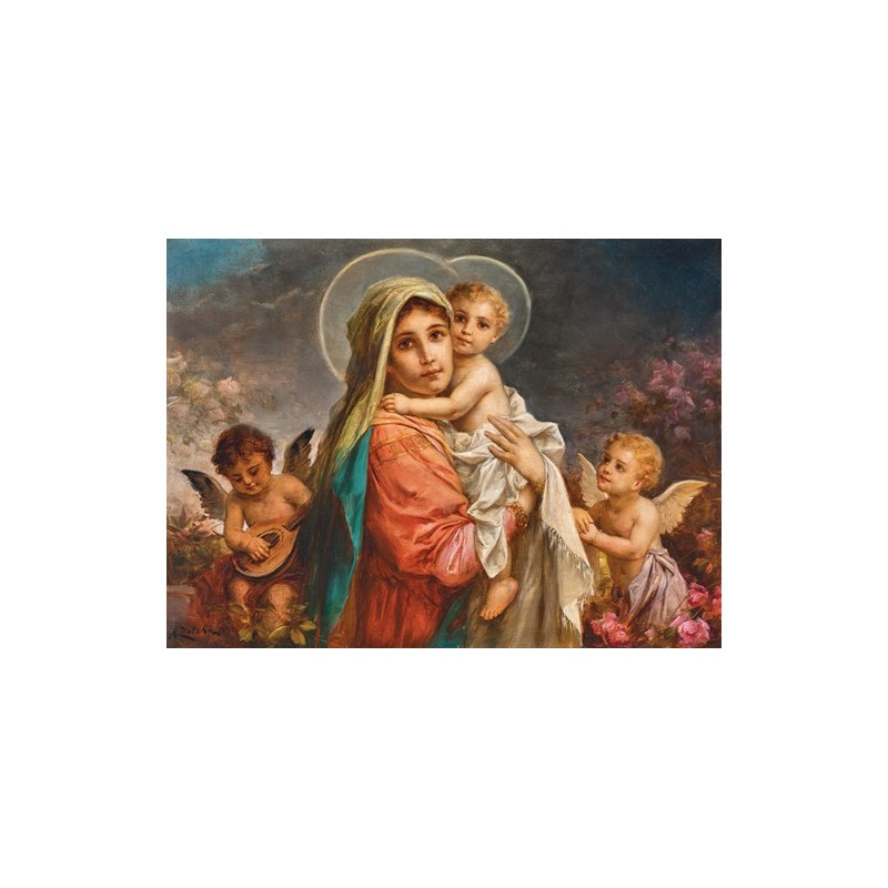  Obraz na płótnie 50x35cm Hans Zatzka Madonna z dzieciątkiem