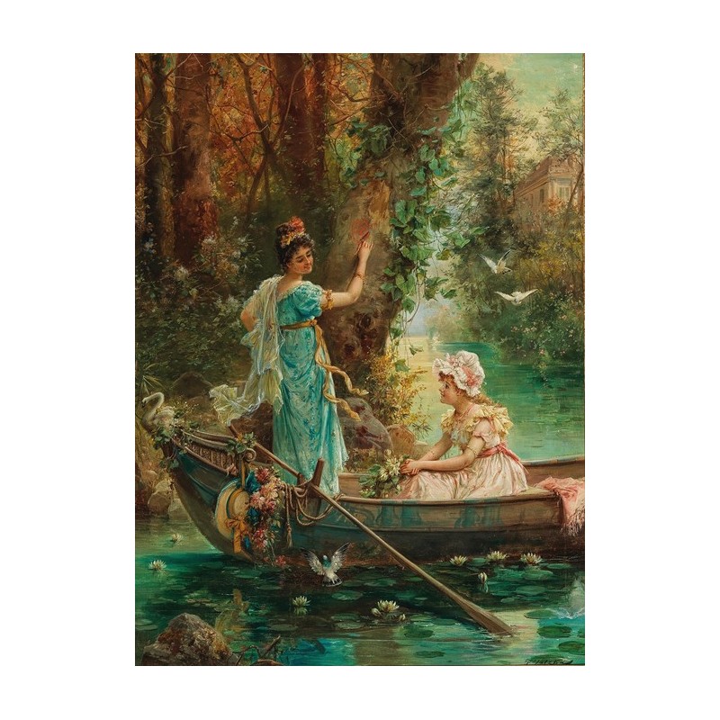  Obraz na płótnie 50x70cm Hans Zatzka Wiosna w ogrodzie