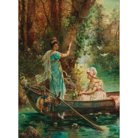  Obraz na płótnie 50x70cm Hans Zatzka Wiosna w ogrodzie