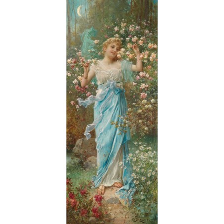  Obraz na płótnie 50x120cm Hans Zatzka Taniec wśród kwiatów