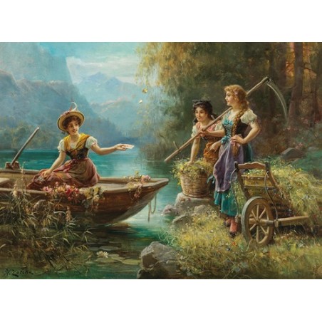 Obraz na płótnie 50x35cm Hans Zatzka List miłosny