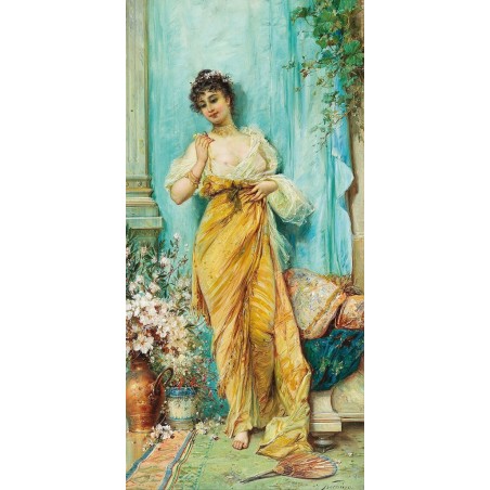  Obraz na płótnie 50x100cm Hans Zatzka W buduarze
