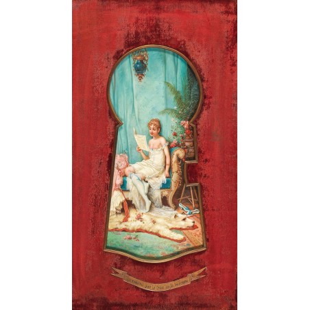  Obraz na płótnie 50x90cm Hans Zatzka Przez dziurkę od klucza