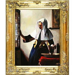  Obraz olejny ręcznie malowany Jan Vermeer Dziewczyna z dzbanem 53x64cm