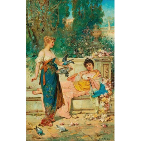  Obraz na płótnie 50x80cm Hans Zatzka Godziny wypoczynku