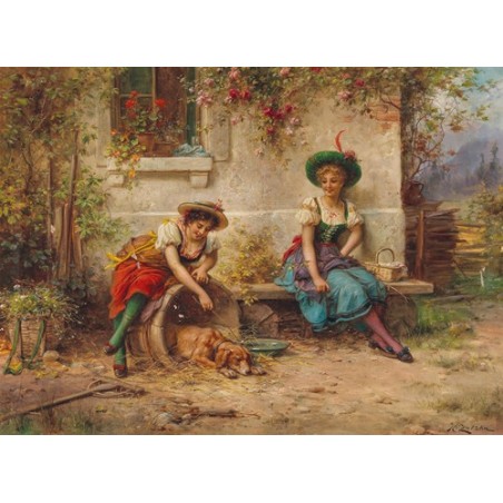  Obraz na płótnie 50x35cm Hans Zatzka Dręczyciele