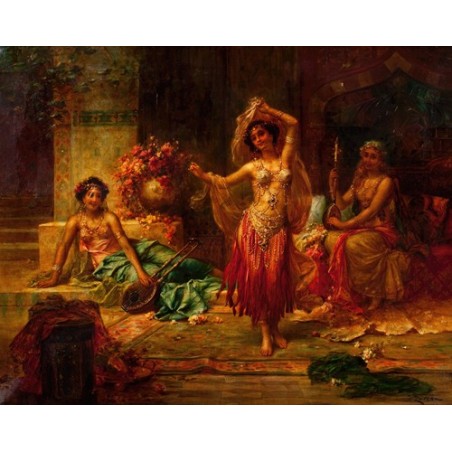  Obraz na płótnie 50x40cm Hans Zatzka Tancerki z Haremu